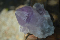 Natural Jacaranda Amethyst Clusters  x 3 From Mumbwa, Zambia - Toprock Gemstones and Minerals 