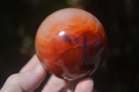 Polished Carnelian Agate Spheres  x 3 From Madagascar - Toprock Gemstones and Minerals 