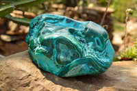 Polished Beautiful Extra Large Malacholla (Chrysocolla & Malachite) Free Form  x 1 From Congo - TopRock