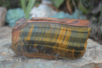 Natural Golden Blue Tigers Eye Specimens  x 2 From Prieska, South Africa - TopRock