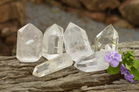 Polished Clear Quartz Crystal Points x 6 From Madagascar - TopRock