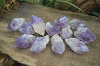 Natural Single Jacaranda Amethyst Crystals  x 12 From Mumbwe, Zambia - Toprock Gemstones and Minerals 