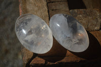 Polished Extra Large Girasol Pearl Quartz Palm Stones  x 8 From Ambatondrazaka, Madagascar - Toprock Gemstones and Minerals 