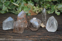 Polished Clear Quartz Crystals With Various Inclusions  x 6 From Madagascar - Toprock Gemstones and Minerals 