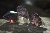 Natural Window Amethyst Quartz Crystals  x 12 From Chiredzi, Zimbabwe