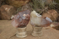 Natural Red Hematite Phantom Quartz Clusters  x 12 From Karoi, Zimbabwe - TopRock