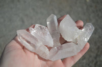 Natural Etched Clear Quartz Crystals  x 35 From Mpika, Zambia - Toprock Gemstones and Minerals 