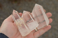 Polished Clear Quartz Crystal Points x 6 From Madagascar - TopRock