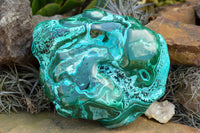 Polished Beautiful Extra Large Malacholla (Chrysocolla & Malachite) Free Form  x 1 From Congo - TopRock