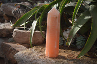 Polished Orange Twist Calcite Tower x 1 From Maevantanana, Madagascar