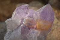 Natural Jacaranda Amethyst Clusters x 2 From Zambia