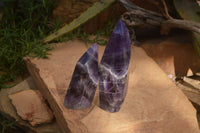 Polished Stunning Amethyst Points x 2 From Zambia