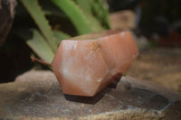 Polished Orange Twist Calcite Tower x 1 From Maevantanana, Madagascar