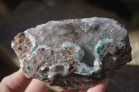 Natural Salrose & Malachite Drusy Dolomite Specimens  x 3 From Kakanda, Congo