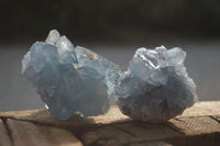 Natural Blue Celestite Crystal Specimens  x 6 From Madagascar - Toprock Gemstones and Minerals 