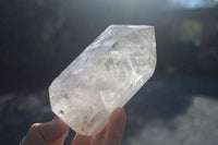 Polished Large Rainbow Veiled Clear Quartz Points x 2 From Madagascar