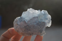 Natural Blue Celestite Crystal Specimens  x 6 From Madagascar - Toprock Gemstones and Minerals 