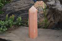 Polished Orange Twist Calcite Tower x 1 From Maevantanana, Madagascar