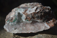 Natural Salrose & Malachite Drusy Dolomite Specimens  x 3 From Kakanda, Congo