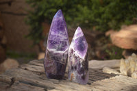 Polished Stunning Amethyst Points x 2 From Zambia