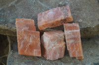 Natural New Sunset Orange Calcite Specimens  x 24 From Spitzkop, Namibia