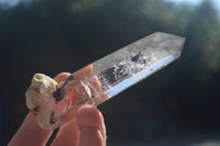 Polished Clear Quartz Crystals With Various Inclusions  x 6 From Madagascar - Toprock Gemstones and Minerals 