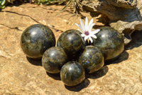 Polished Labradorite Spheres With Nice Subtle Flash x 7 From Tulear, Madagascar - TopRock