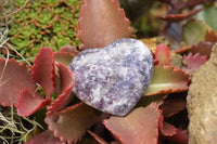 Polished Purple Lepidolite Mica Hearts  x 6 From Madagascar - TopRock