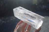 Polished Large Rainbow Veiled Clear Quartz Points x 2 From Madagascar