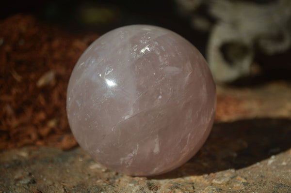 Polished Rare Star Blue Rose Quartz Spheres x 3 From Ambatondrazaka, Madagascar