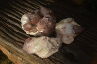 Natural Red Hematoid Quartz Specimens x 3 From Karoi, Zimbabwe