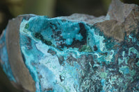 Natural Silica Chrysocolla On Dolomite Matrix Specimens x 2 From Congo