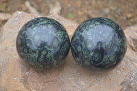 Polished Stromatolite / Kambamba Jasper Spheres  x 2 From Madagascar - Toprock Gemstones and Minerals 