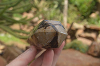 Polished Septaria (Yellow Calcite & Aragonite) Points x 2 From Mahajanga, Madagascar - TopRock