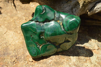 Polished Malachite Free Forms With Stunning Flower & Banding Patterns x 6 From Congo - TopRock