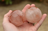 Polished Red Hematoid "Fire" Quartz Spheres  x 4 From Madagascar - TopRock