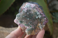 Natural Salrose & Malachite Drusy Dolomite Specimens  x 3 From Kakanda, Congo