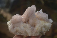 Natural Pale Lilac Spirit Quartz Clusters x 3 From Boekenhouthoek, South Africa