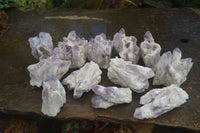 Natural Sugar Amethyst Clusters  x 12 From Solwezi, Zambia - Toprock Gemstones and Minerals 