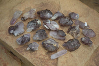 Natural Skeletal & Sceptre Smokey Amethyst Crystals  x 20 From Chiredzi, Zimbabwe