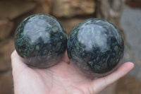 Polished Stromatolite / Kambamba Jasper Spheres  x 2 From Madagascar - Toprock Gemstones and Minerals 