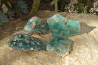 Polished Emerald Mtorolite Chrysoprase Plates  x 4 From Zimbabwe