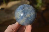 Polished Blue Lazulite Spheres  x 6 From Madagascar