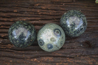 Polished Stromatolite / Kambamba Jasper Spheres  x 3 From Mahajanga, Madagascar - Toprock Gemstones and Minerals 