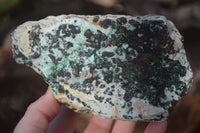 Natural Drusy Coated Chrysocolla & Malachite Dolomite Specimens x 3 From Likasi, Congo