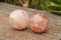 Polished Red Hematoid "Fire" Quartz Spheres  x 4 From Madagascar - TopRock