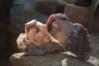 Natural Red Hematoid Quartz Specimens x 3 From Karoi, Zimbabwe