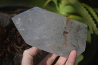 Polished Extra Large Green Chlorite Quartz Point With Rainbow Veils x 1 From Madagascar