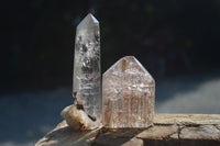 Polished Clear Quartz Crystals With Various Inclusions  x 6 From Madagascar - Toprock Gemstones and Minerals 