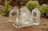 Polished Clear Quartz Crystal Points x 6 From Madagascar - TopRock